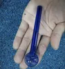 Comprimento do queimador de óleo colorido 12 cm Tubo de vidro colorido tubo de vidro tigela de vidro Puff tigela azul âmbar verde tudo claro