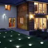 Lampes solaires 8 LED lumière étanche pour la maison cour allée pelouse route sol pont jardin voie