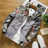 Asstseries Floral Bomber Jacket Men Hip Hop Slim Fit Flowers Pilot Bomber Jacka Coat Mäns Hooded Jackor Plus Storlek 5XL