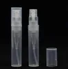 3 ml plastsprayförstärkningsflaskor Parfume Refill Provbehållare Kosmetik Sprayerflaskpump
