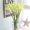 artificial flower whole home Decorative Flowers Big Size Real Touch PU Calla lily Hand Feel Flores Artificiais For Wedding Dec9379662