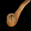 New curved hammer, wood pipe, smoking accessories, removable manual grinding pipe