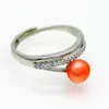 Prosty i modny naturalny srebrny pierścień perłowy, regulowany rozmiar pierścienia, kolor perłowy można swobodnie dopasować (bezpłatna wysyłka 2-5 dni)