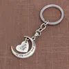 Brev Key Ring Heart Keychain Jag älskar dig till månen och baksidan hänger mode smycken