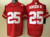 Maillots de football universitaires Wisconsin Badgers pour hommes # 1 Piggery 16 Russell Wilson 25 Melvin Gordon III 28 Ball 99 J.J. Watt Rouge Blanc