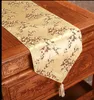 Runner Modern Elegant Chinese Silk Satin Table Runner Cherry Blossoms Decoratieve Damast Table Lopers rechthoekige tafel Mat 200x33