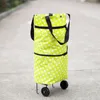 Opvouwbare Winkelen Trolley Tas Winkelwagen Rolling Wheel Home Kruidenierswinkel Stop Bag Handtas Tote Travel Organizer Tassen WX9-717