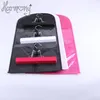 3 sets(3 bags+3 hanger) black pink white Hair Extension Carrier Storage Suit Case Bag Dust Proof Hair Extensions Bag