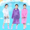 뜨거운 판매 어린이 두건이있는 투명한 재킷 비옷 비옷 판초 비옷 덮개 긴 소녀 소년 Rainwear