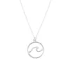 Collier vague pour les femmes en gros bijoux nautiques cadeau océan bijoux couleur argent simple collier pendentif plage