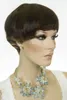 Fashion Dark Brown Auburn Brunette Short Straight hair Wigs