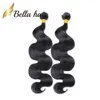 Bella Hair® 4Bundles 9A Brazilian Hair Weaves 10-24 Unprocessed Double Weft Human Hair Extension Natural Color Bundles Julienchina