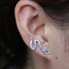 New stylish stud earrings colorful cz personality viper snake earrings punk fashion animal studs chic exaggerated women jewelry