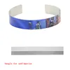 Bracelet manchette blanc pour bracelets en aluminium de sublimation pour les femmes cadeau de bijoux personnalisable pour des amis peut imprimer des photos en gros
