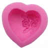 3D Heart Flower Mold for Cake Silicone Mould Cake Decoration tools Fondant Flowers Wedding Cakes Mould 122629