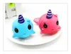 10cm Squishy Narwhal Uni Whale Squishy Slow Rising Squeeze Toy Phone Straps Charm