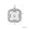 New Fashion Jewelry Noossa Snap Button Necklace Two Layer Squares Full CZ Diamond Crystal Pendant Necklaces for Sale