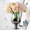 Artifical Peony Flower Bouquet 5in1 Refined Display High Quality Fake Flowers Wedding Room Home Decor Multi colors