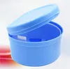 Boîte de rangement boîte de bain pour prothèses dentaires boîte de rangement pour fausses dents dentaires avec filet suspendu ensemble de dents artificielles en plastique