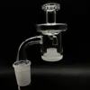 Réacteurs de noyau de Banger de marteau de quartz de fond opaque de 4 mm + capuchon de manivelle en verre 10 mm 14 mm 18 mm clous de marteau de quartz mâle femelle pour les plates-formes Dab Bongs