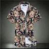 Бренд-дизайнер-высокое качество лето печатных рубашка мужская плюс размер обе стороны печати хорошее качество мужчины футболки цветок случайные футболки большой размер