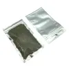 Snelle verzending Doorzichtige rits aan de voorkant Aluminiumfolie Hersluitbare klep Plastic verpakking Verpakking Zak Zip Lock Mylar Folie Zakken Ziplock Package Pouch