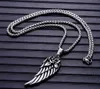 Hot European en American Retro Rvs Men's Feather Collas Modieuze Rose Single Wing Titanium stalen hanger Populaire Mode