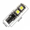 100 шт. T10 9SMD 5050 Светодиодные погрешности CANBUS Без ошибок автомобиля W5W 194 9LEAD Лампочки белый свет