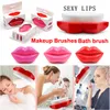 Nieuwe make-up borstel bad borstels poeder fundering borstel huid schone borstels sexy lippen borstel massage multifunntional care tool DHL gratis verzending