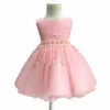 소녀 드레스 어린 소녀 2023 유아 어린이 생일 침례 Tutu Princess Dress for Baby 옷 0 1 2 년 어린이 옷