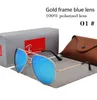 1PCS Classic Pilot Classic Pilot Sunglasses Brand Design for Men Women Sun Glasshes Eyewear Gold Metal Frame Polarisé Lens avec Bro7693837
