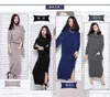 17Autumn And Winter Fashion Korean Women Sweater Knit Dress Slit Skirt Suit Two-Piece Cashmere Sweater Authentic