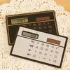 Small Slim Pocket Calculator Stationery Card Portable Calculator Mini Handheld Ultra-thin Card Calculator Solar Power ZA5573