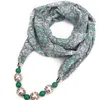 Ny Pendant Scarf Halsband Böhmen Halsband för kvinnor Chiffon Scarves Hängande Smycken Wrap Foulard Kvinna Tillbehör GA368