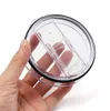 Transparent Plastic Cups Lid Drinkware Lid Sliding Switch Cover for 20 30 oz Cars Beer Mugs Splash Spill Proof