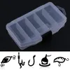 5 compartimenten transparant visgerei boxen vliegen vissen lokken lepel haak aas connector opbergkoffer tackle box 15.5 * 9 * 3,3cm