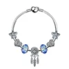 18+3CM Charm Perlen Armbänder Mode Armband Traumfänger Anhänger 925 Silber Armreif blauer Stern DIY Schmuck Zubehör Hochzeitsgeschenk