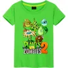 Plants Vs Zombies Cotton Boys T-shirt 2018 New Summer Style Abbigliamento per bambini Abbigliamento per bambini Top New Fashion Bicycle Pattern Magliette per ragazzi