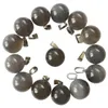 Fubaoying Großhandel 25 teile/los Hohe Qualität natürliche Grau Achat runde ball charms Anhänger 16mm für Schmuck machen Ohrringe Freies verschiffen