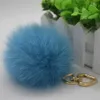 Ms.MinShu 10cm Fox Fur Pompom Bag Charm Elegant Bag Charm Natural Fox Fur Ball Keychains Genuine Fox Fur Pompom Keyring Bag Charm