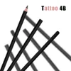 12 st Eyebrow Tattoo Line Design Penna 4B Fast position Vattentät Pengar Pen Tatuering Manuskript Penna Permanent Makeup Supply
