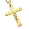 Иисус крест высококачественные толстые золотые мужские ювелирные изделия распятия Кристиан мода ювелирные изделия ожерелья подвеска для подарка