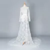 흰색 꽃 레이스 통해 롱 테일 머메이드 잠옷 빈티지 브라이들 란제리 섹시 웨딩 나이트 속옷 에로틱 슬리퍼