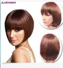 Fixsf68 Dritti Short Brown Lady's Bob Lolita Princess Hair parrucche per donne