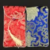 Neck strap Silk Brocade Pouch Small Universal Mobile Phone Bag Christmas Gift Bags Party Favor Glasses Pouch Jewelry Packaging 2pcs/lot