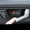 Bil styling klistermärken Karbonfiber inre dörr inuti dörrskålpanel handledskåpa för AUDI A3 A4 A5 A6 A7 Q3 Q5 Q7 B6 Tillbehör