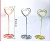 Kreatywny Kształt Serca Kształt Place Posiadacze Wedding Party Favor Stół Dekoracja Numer Uchwyt Metal Love Photo Seat Clips Lin3052