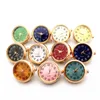 Nyaste mix 10pcs / lot Glass Watch Snap Knappar Charms 18mm / 20mm Snap Knappar Smycken för DIY armband utbytbar