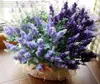 All'ingrosso-11 pezzi romanticismo 10 teste di fiori decorativi di lavanda di seta artificiale per la festa di nozze e la decorazione della casa 3 colori