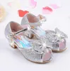 Clearance Barn Tjej Prinsessan Sandaler Kids Girls Sommar Bröllop Skor Högklackat Klänning Skor Party Skor För Flickor 4 Färger 12size Sandal